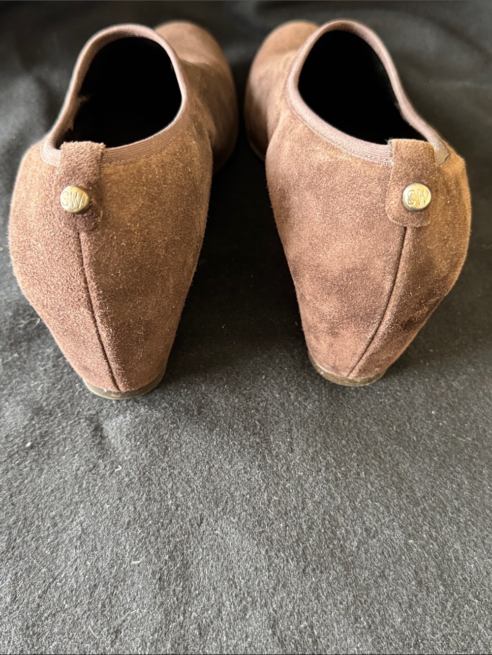 Stuart Weitzman Brown Suede Wedge Slip-Ons - Picture 5 of 7